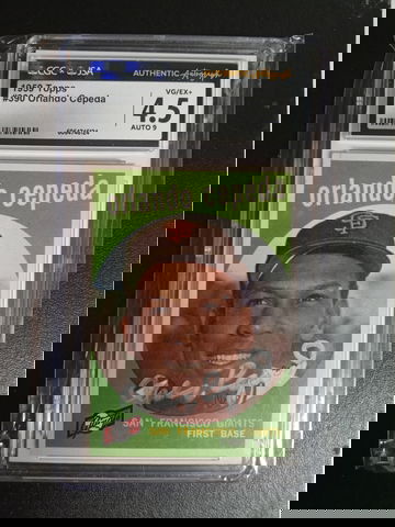 1959 Topps #390 Orlando cepeda Auto CGC JSA 