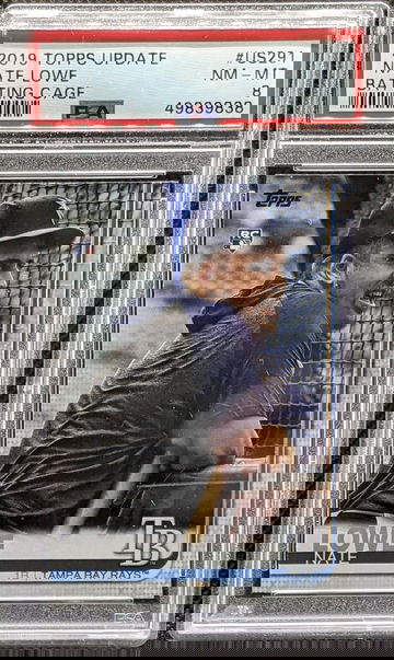 2019 Topps Update Nate Lowe #291 SSP PSA 8