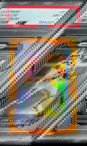 2022 Panini Prizm Josh Allen Orange Prizm /249 Psa 9 MINT Buffalo Bills