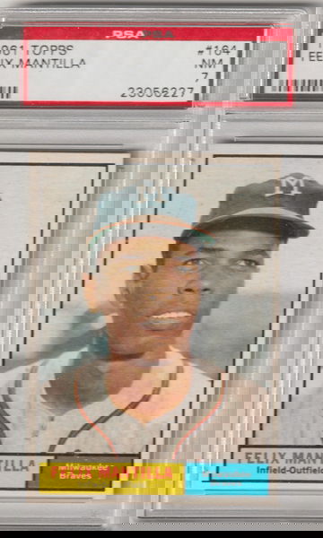 1961 Topps #164 Felix Mantilla PSA 7 (Near Mint)