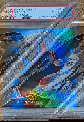 2020-21 Select 🏀 Devin Vassell PSA 9 Light Blue Rookie /299 SPURS RC SP 🔥
