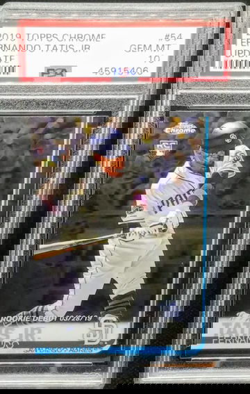 Fernando Tatis 2019 Topps Chrome Update RC Rookie # 54 Graded PSA Gem Mint 10