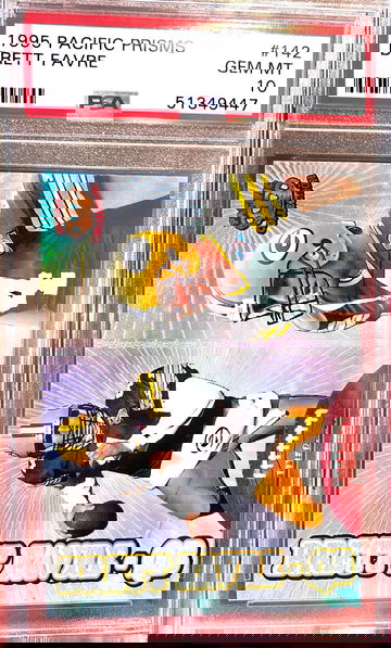 1995 Pacific Prisms Brett Favre card #142 graded PSA 10 card POP 6