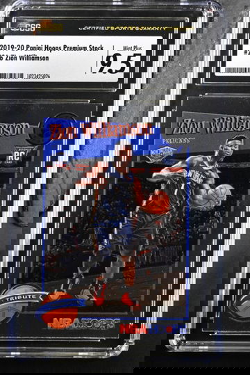 2019 Panini Hoops Premium Stock #296 Zion Williamson CSG 9.5