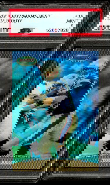 Tom Brady 2004 Bowman's Best #15 PSA 9 MINT - Looks like a refractor