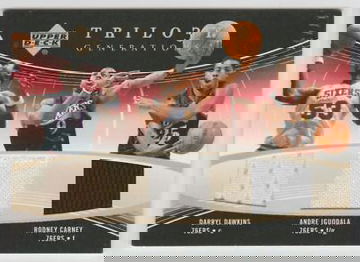 Darryl Dawkins Andre Iguodala 2006-07 Upper Deck Trilogy Generations Triple