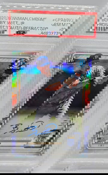 2020 Bowman Chrome Bobby Witt Jr Prospect Auto Refractor PSA 10