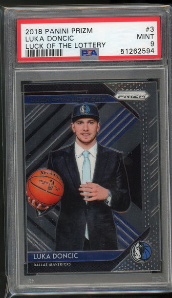 2018 Prizm Luck of the Lottery Luka Doncic PSA 9