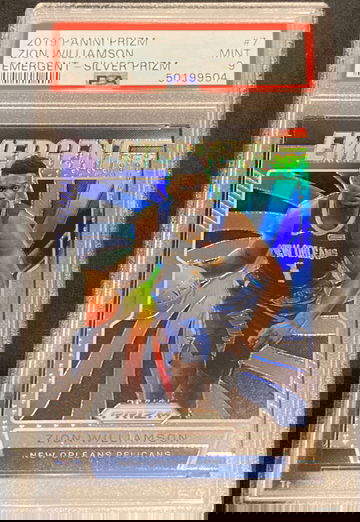 2019 Panini Prizm Zion Williamson Emergent-Silver Prizm PSA 9