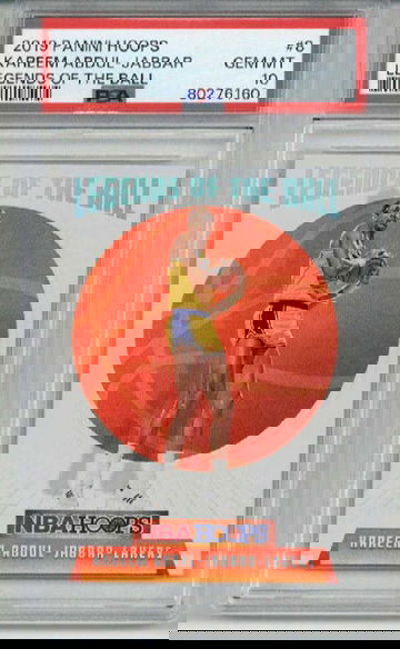 2019 PANINI HOOPS LEGENDS OF THE BALL #8 KAREEM ABDUL JABBAR PSA 10