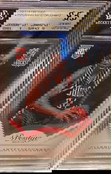 2013-14 Panini Prestige Giannis Antetokounmpo #175 Rookie RC BGS 9.5