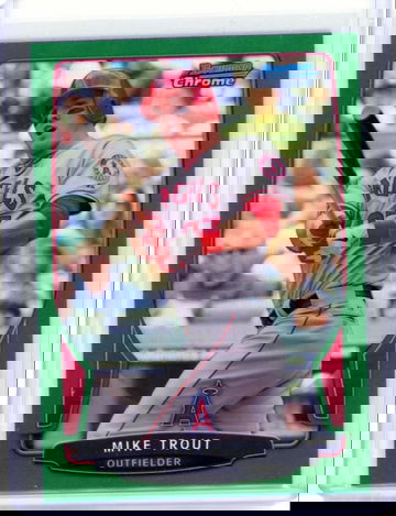 2013 Bowman Chrome #50 Mike Trout Green Refractor