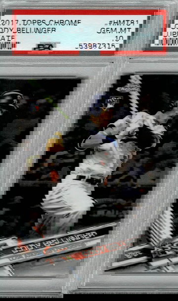 2017 TOPPS CHROME UPDATE HMT81 CODY BELLINGER PSA 10 GEM MINT RC