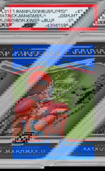 2017 PANINI DONRUSS OPTIC PATRICK MAHOMES II RKE GRIDIRON KINGS BLUE /149