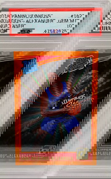 2018 Donruss Orange Laser Shai Gilgeous Alexander RC PSA 10