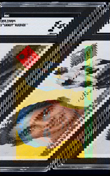 1955 Topps #123 Sandy Koufax Rookie Card SGC 1