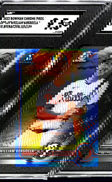 2022 Bowman Chrome William Bergolla #BCP-159 Blue Ref. SGC 9.5
