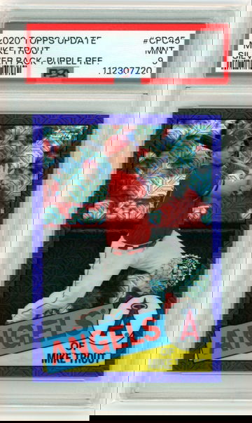 2020 Topps Update Silver Pack #CPC45 Mike Trout Purple Refractor PSA 9 MINT!