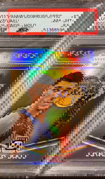 2017 Panini Donruss Optic Lonzo Ball Rookie Kings Holo PSA 8.5 