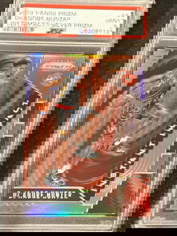 2019 Prizm De’Andre Hunter Instant Impact Silver PSA 9