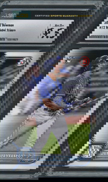 2022 Bowman Wander Franco RC #12 CSG Mint+ 9.5 Tampa Bay Rays