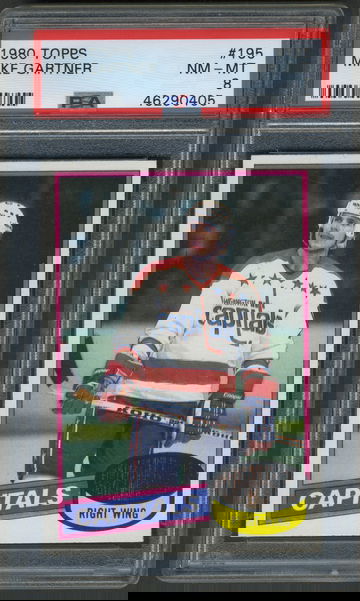 1980 Topps #195 Mike Gartner RC PSA 8