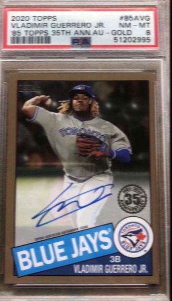 2020 Topps Vladimir Guerrero Jr Gold /47 Auto 