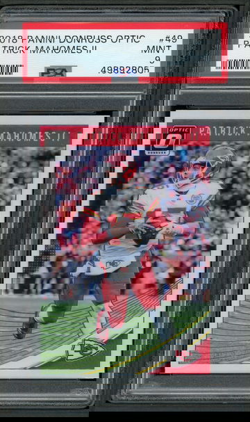 2018 Donruss Optic #49 Patrick Mahomes II PSA 9