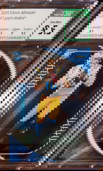 2020 Panini Absolute Justin Herbert RC #167 CSG 9.5