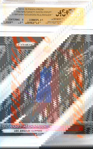 Shai Gilgeous Alexander tiger stripe rookie bgs 9.5