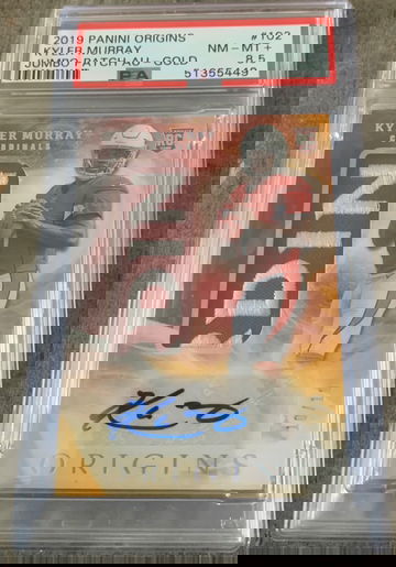 2019 Panini Origins Kyler Murray Jumbo Patch AUTO Gold10/10