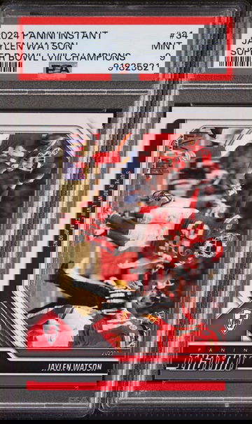 Jaylen Watson 2023 Panini NFL Superbowl Champions #34 Card PSA 9 Mint