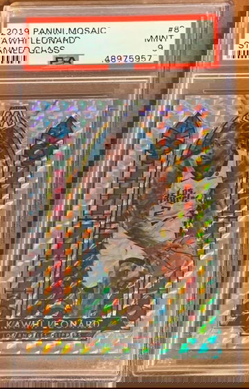 2019 Mosaic Stained Glass Kawhi Leonard PSA 9