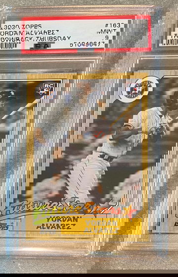 Yordan Alvarez 2020 Topps Throwback Thursday PSA9 
