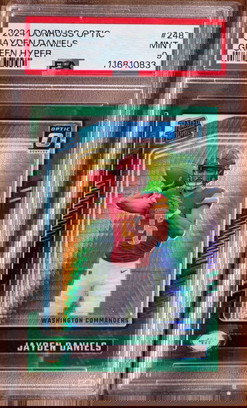 2024 Donruss Optic Jayden Daniels Green Hyper PSA 9