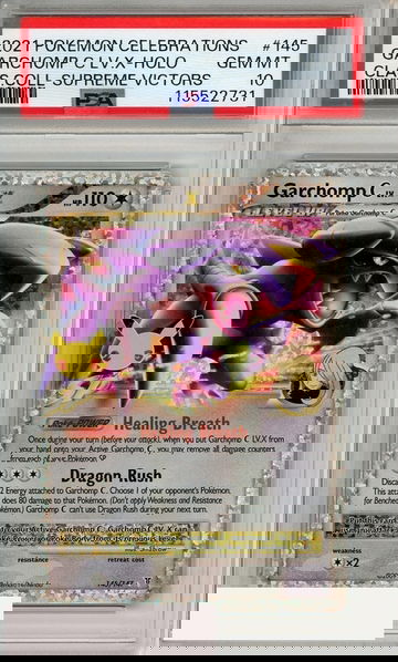 2021 PKMN CELEB CLASSIC COLL GARCHOMP C LV X-HOLO #145 SUP VIC PSA 10