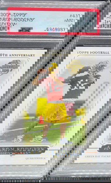 Aaron Rodgers 2005 Topps 1st Edition Rookie RC PSA 9 POP 40