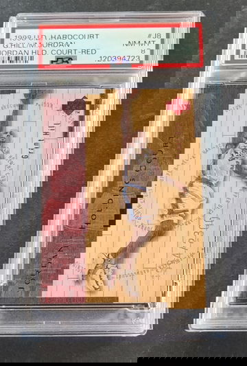 1998 HARDCOURT HOLDING COURT RED #J8 G HILL / MICHAEL JORDAN PSA 8 NM-MT /2300