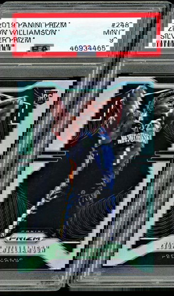 Zion Williamson 2019-20 Panini Prizm Silver RC Rookie #248 PSA 9 MINT Pelicans!