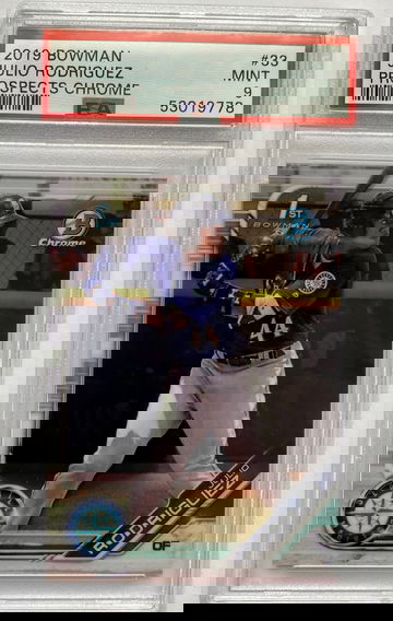2019 Bowman Chrome Prospects #33 Julio Rodriguez PSA 9