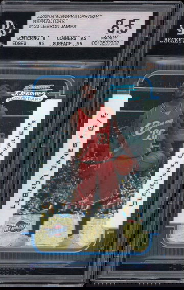 2003-04 Lebron James #123 Bowman Chrome Refractor RC 200/300 BGS 8.5
