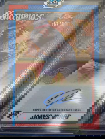 2025 Topps Series 2 James Wood Silver Pack Gold auto /50