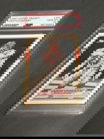 1989 Topps Traded Deion Sanders RC PSA 10