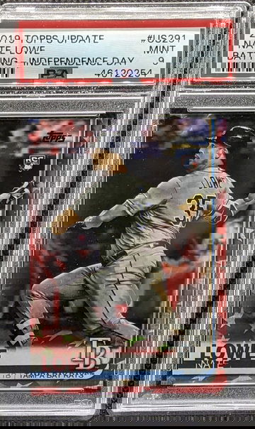 2019 Topps Update Nate Lowe #291 Independence Day PSA 9