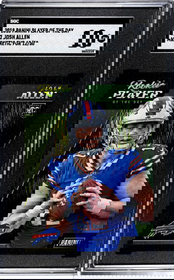 (Black Fridday!) 2018 Panini Player of the Day RC Josh Allen SP 12/50 SGC 10 Gem