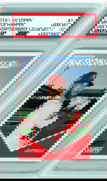 2018-19 Topps #2 Bryce Harper 582 Montgomery Club Set 1 PSA 10 GEM MINT!