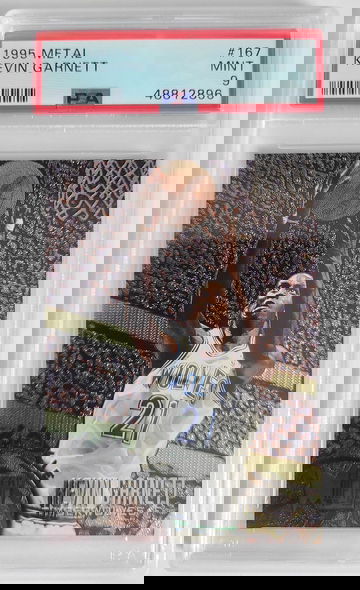  1995 Fleer Metal Kevin Garnett RC #167 PSA 9 MINT - HOF