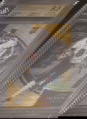 2018 Panini Select Lamar Jackson RC #205 Neon Orange Pulsar /9 BGS 9.5