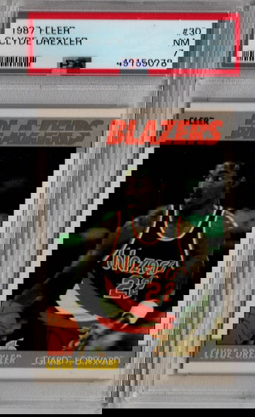 1987 Fleer Clyde Drexler PSA 7