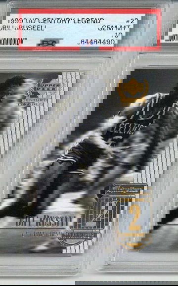 1999 UPPER DECK CENTURY LEGENDS #2 BILL RUSSELL BOSTON CELTICS PSA 10 LOW POP